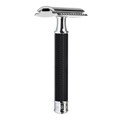 Traditional Black/Chrome Safety Razor (Closed Comb)