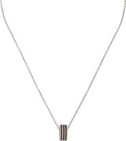 Gucci Interlocking G Web Ring Pendant Necklace