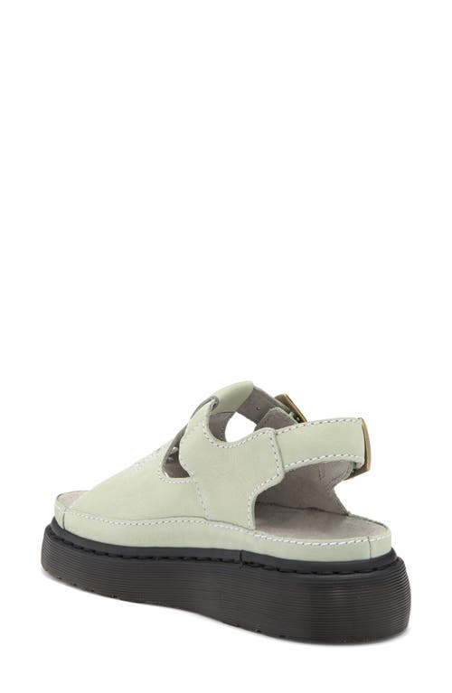 Dr. Martens Dunnet Flower Slingback Sandal In Sage Green Buttersoft