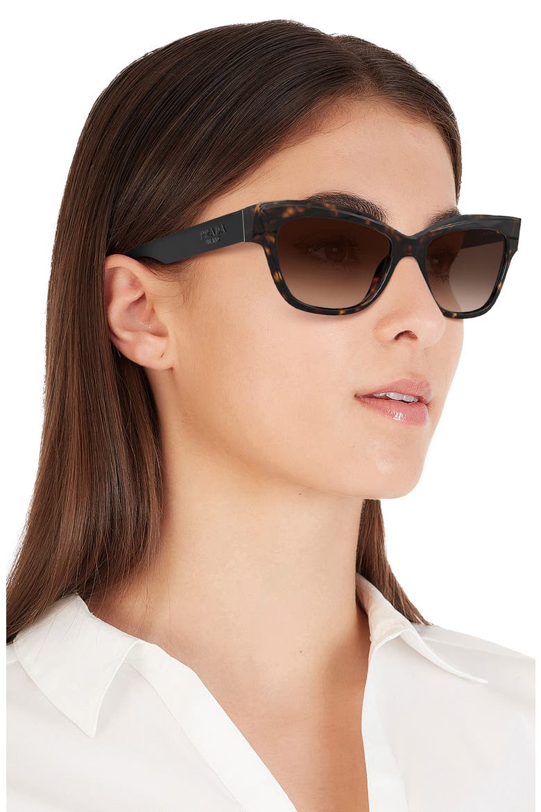 53mm Cat Eye Sunglasses, Alternate, color, BROWN GRADIENT