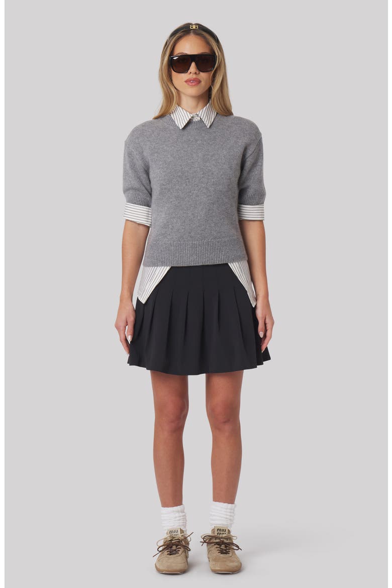 Sally Cashmere T-Shirt, Alternate, color, GREY HEATHER