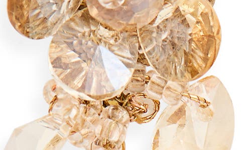 Deepa Gurnani Felice Beaded Flower Drop Earrings In Gold