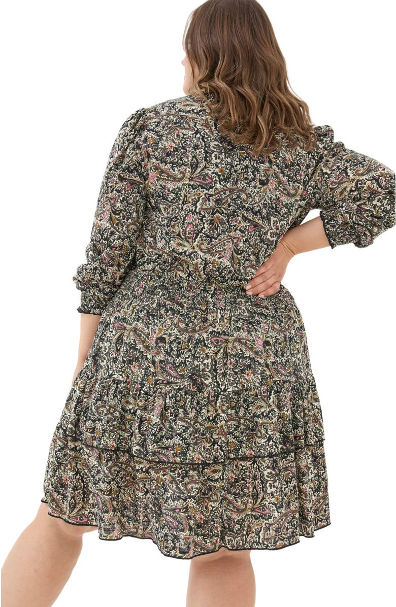 FatFace Women's Plus Size Amba Wild Paisley Jersey Dress, Alternate, color, 