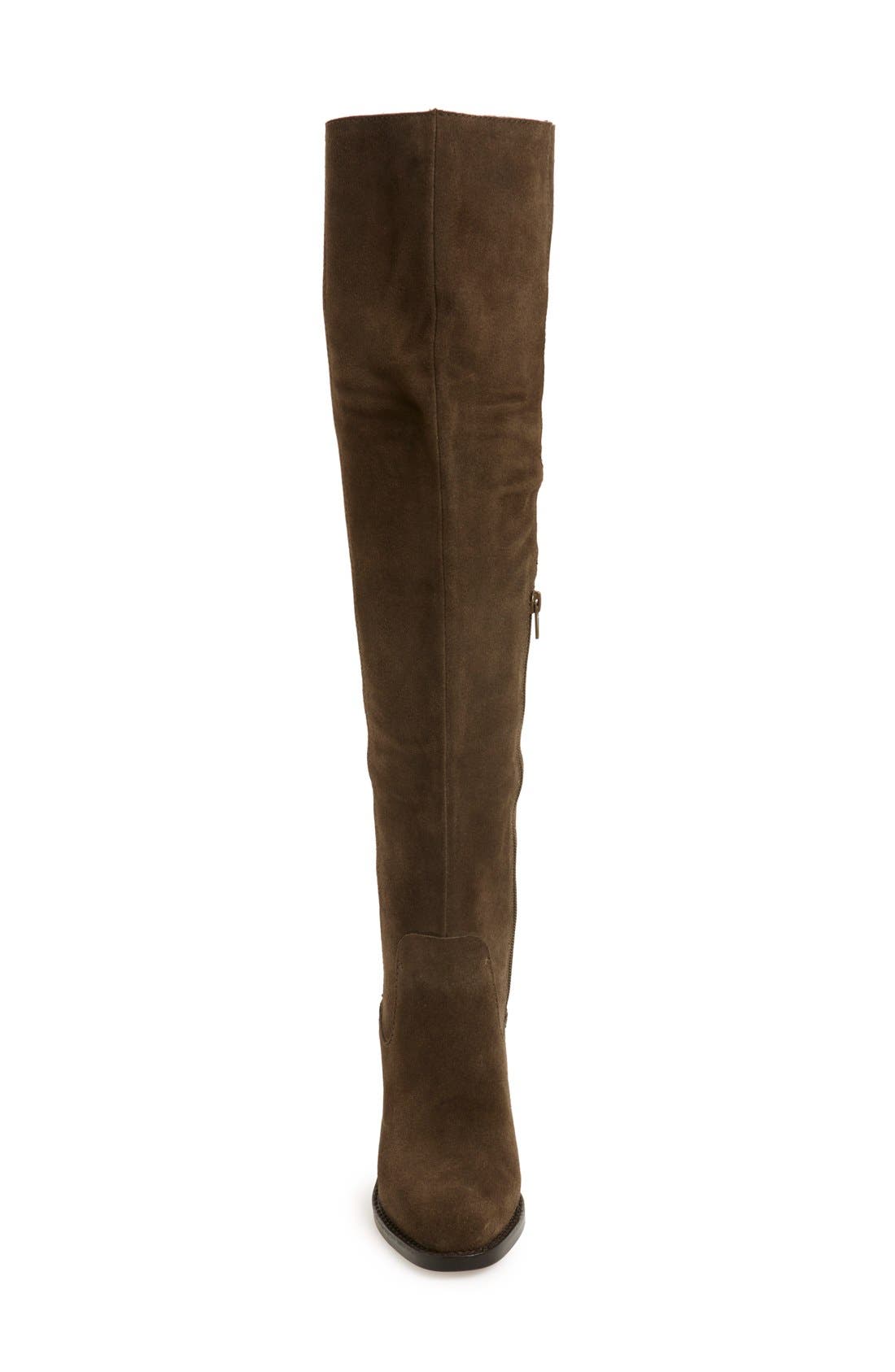 'Raylan' Over the Knee Boot, Alternate, color, KHAKI DISTRESSED SUEDE