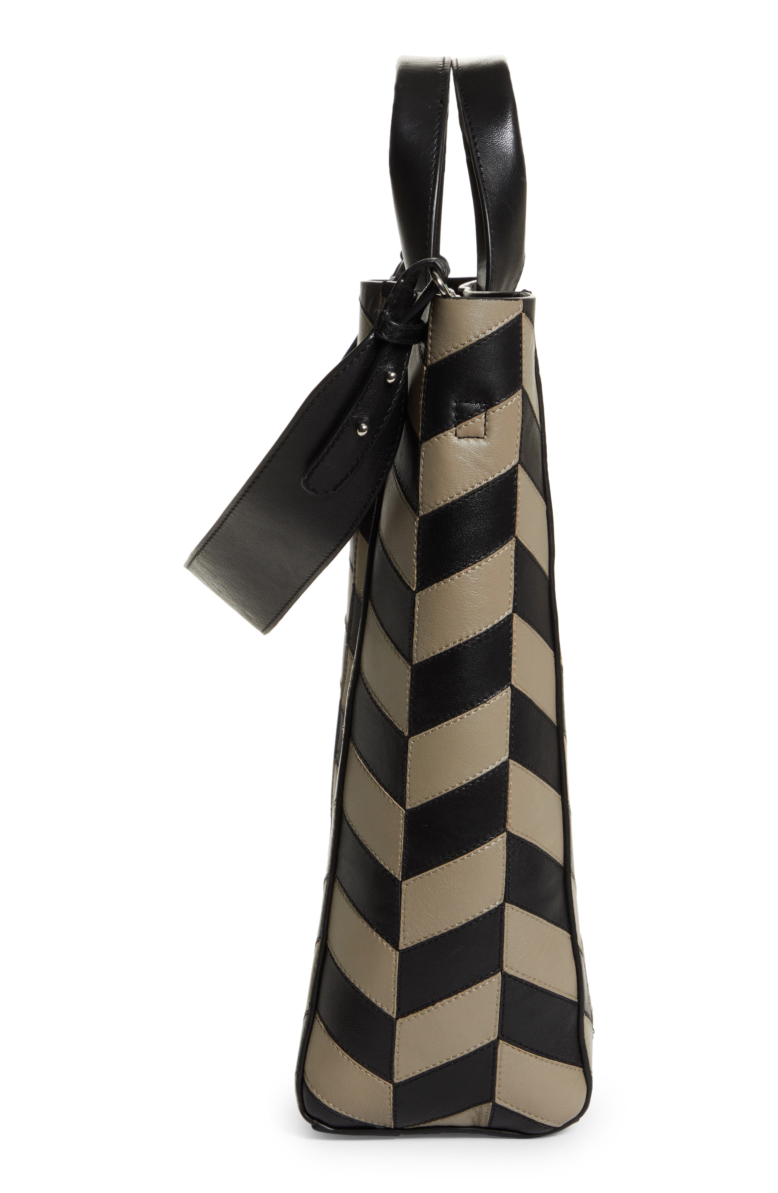 Stand Studio Amia Ziczac Leather Tote, Alternate, color, 