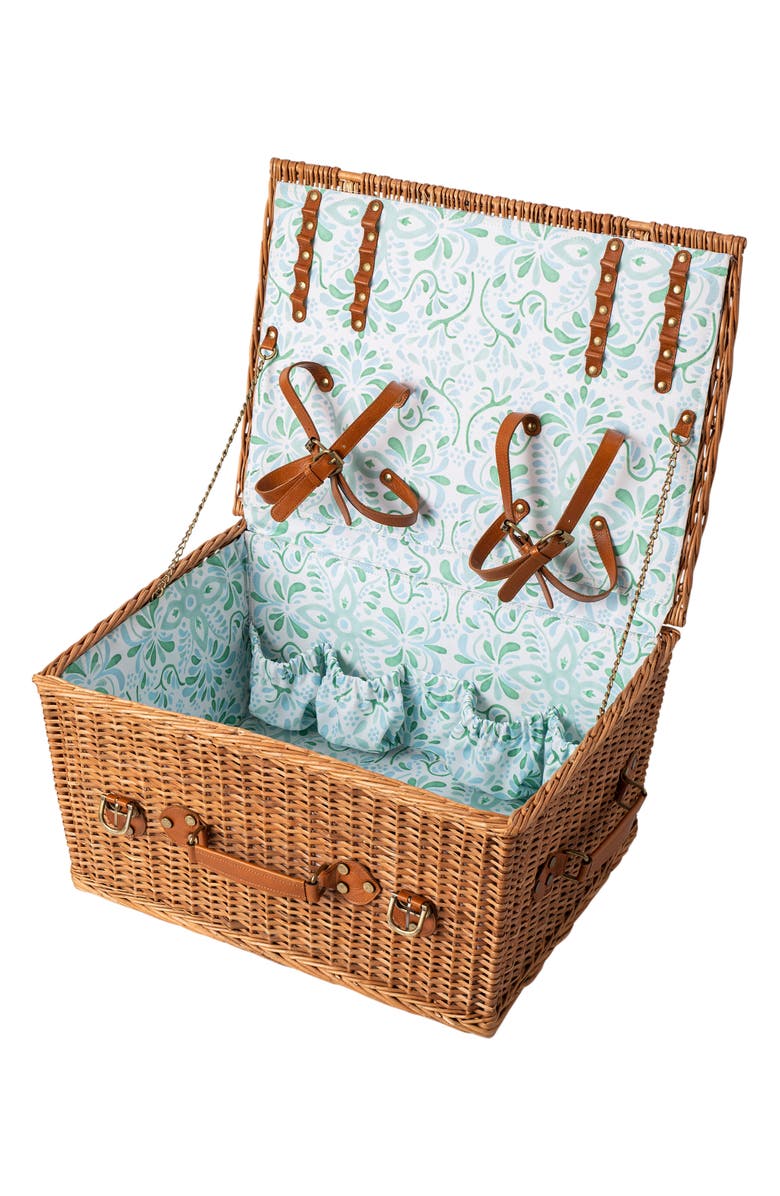 Juliska Iberian Sage Picnic Basket, Alternate, color, 