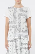 Weekend Max Mara Bandana Print Mixed Media Tee