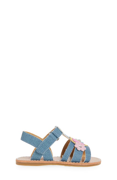 Rachel Shoes Kids' Flower Heart Sandal In Denim/multi