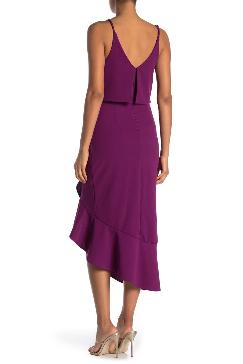 Popover Asymmetrical Hem Sleeveless Dress, Alternate, color, VIOLET