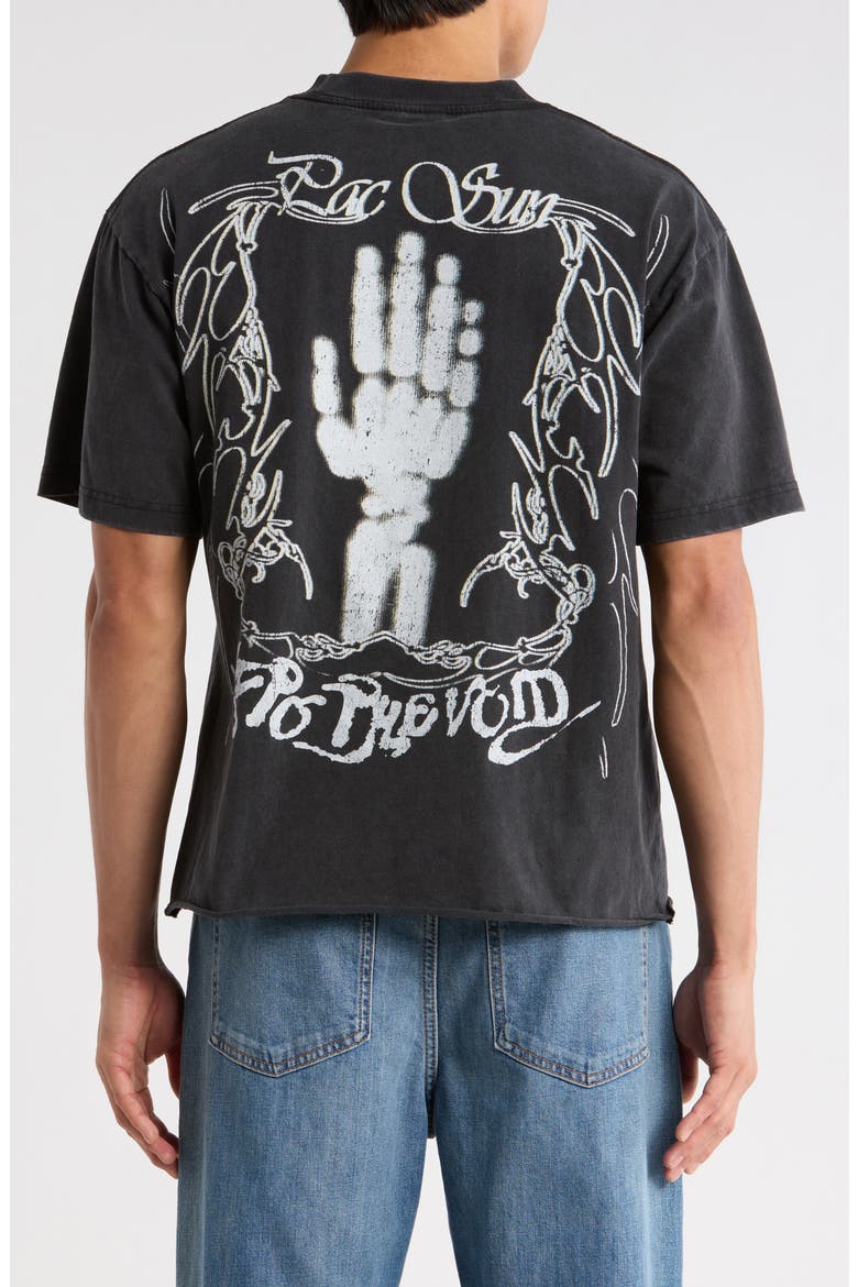 Cyber Hand Cotton Graphic T-Shirt, Alternate, color, WASHED BLACK