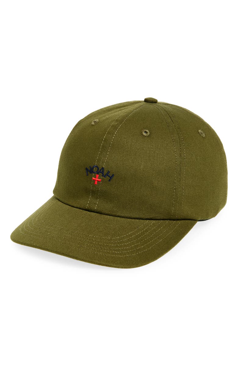 Noah Core Logo Baseball Cap, Main, color, Olive