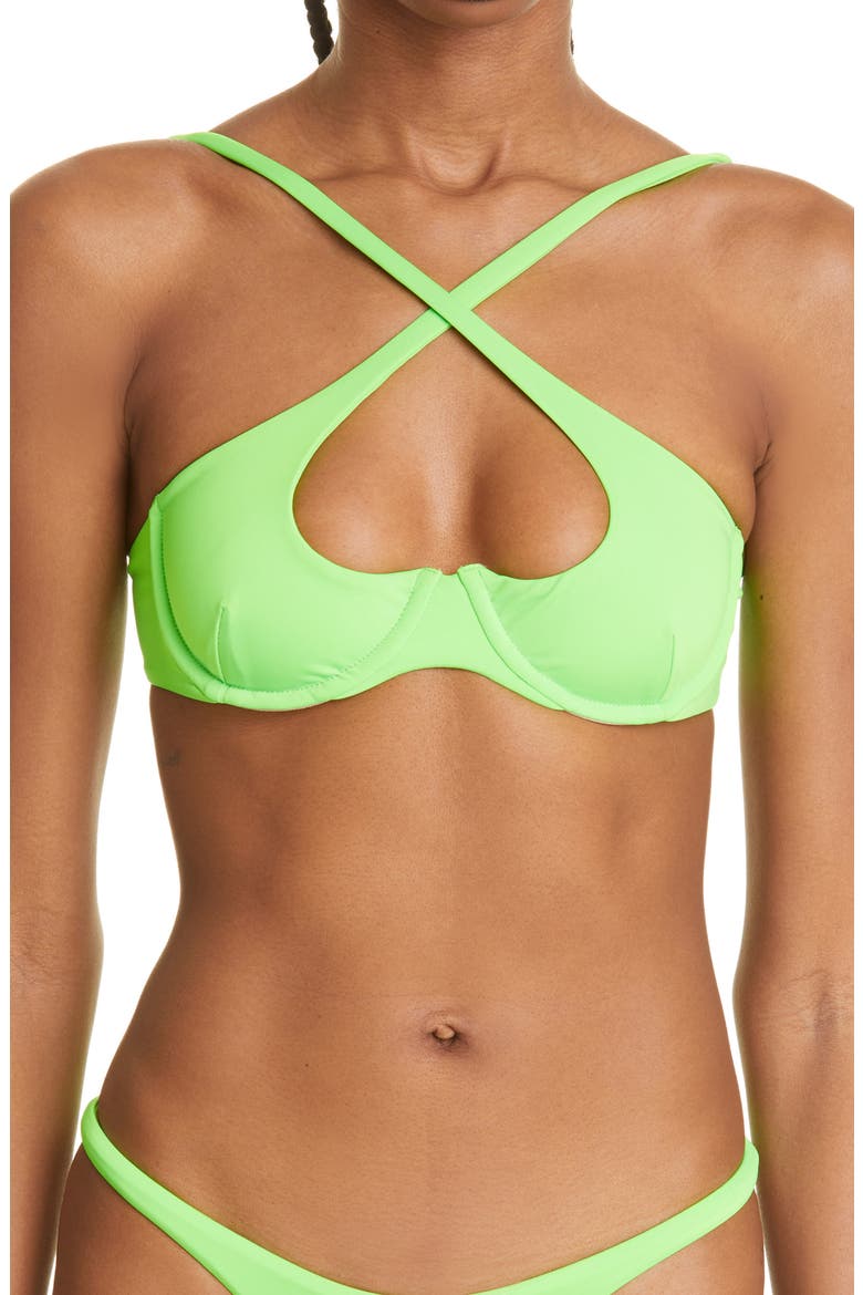 Heart Bikini Top, Main, color, NEON GREEN