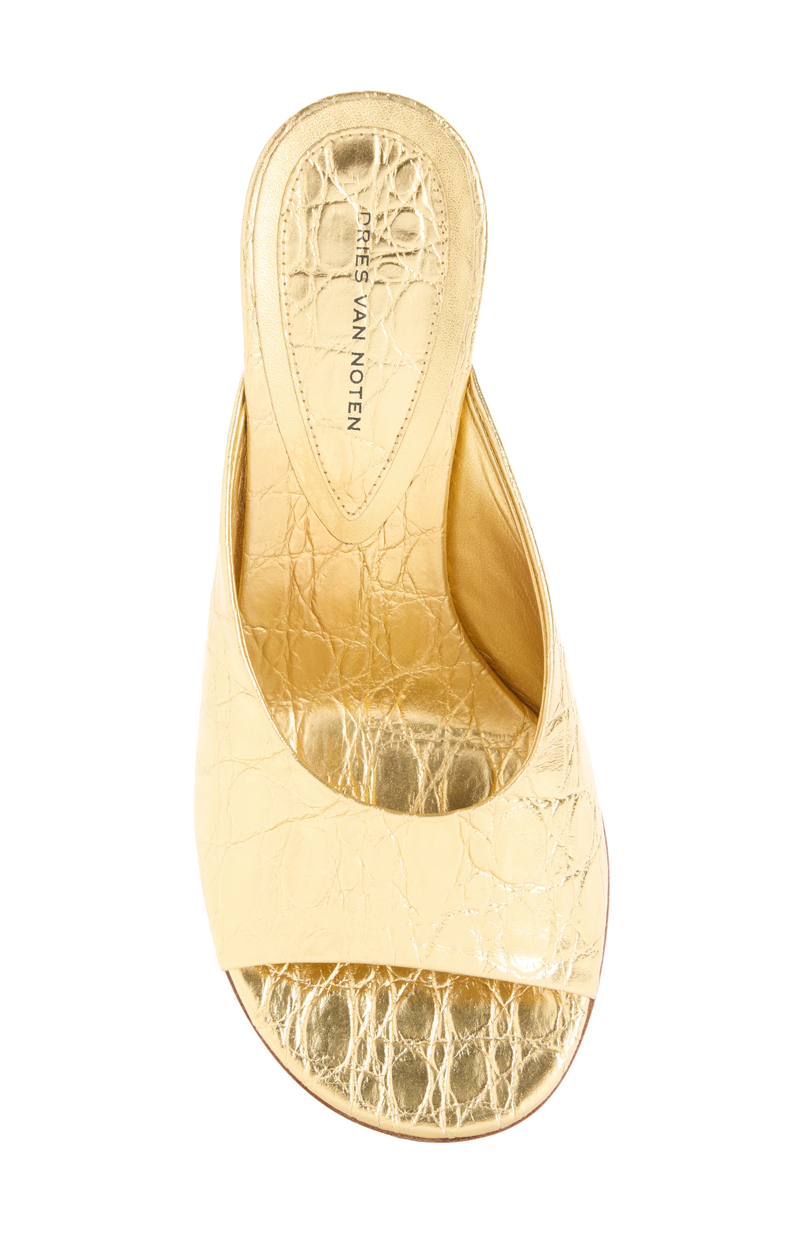 Dries Van Noten Wedge Slide Sandal, Alternate, color, 954 Gold