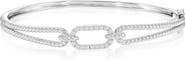 SIMONA Cubic Zirconia Rope Bangle Bracelet