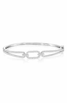 SIMONA Cubic Zirconia Rope Bangle Bracelet