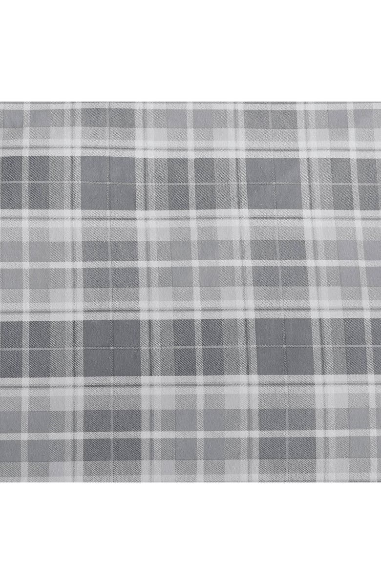 Laura Ashley Mulholland Plaid Cotton Flannel Sheet Set, Alternate, color, Grey