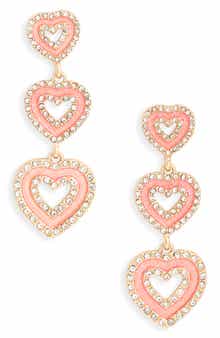Leith Valentine's Day Heart Linear Earrings