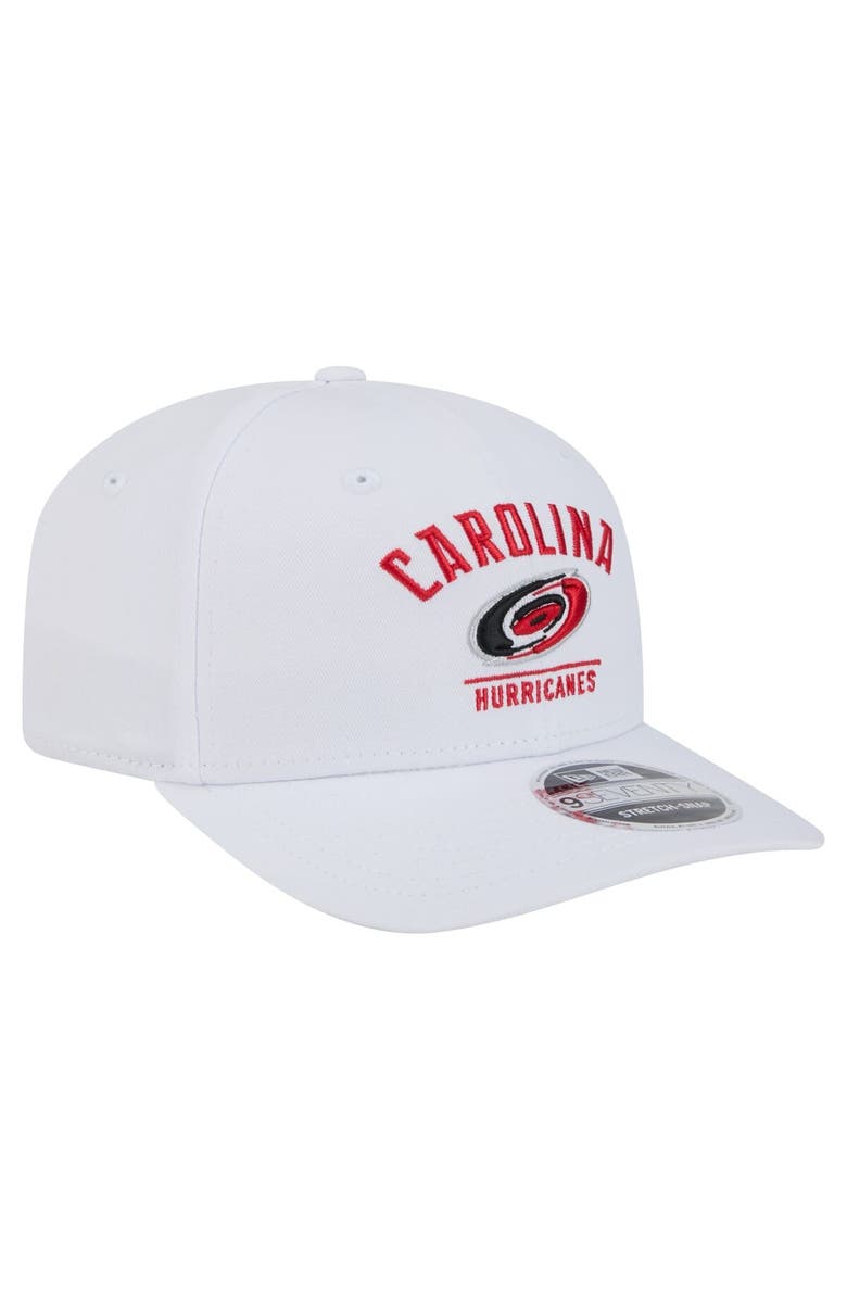New Era Men's New Era White Carolina Hurricanes Team Lockup Basic 9SEVENTY Adjustable Hat, Alternate, color, White