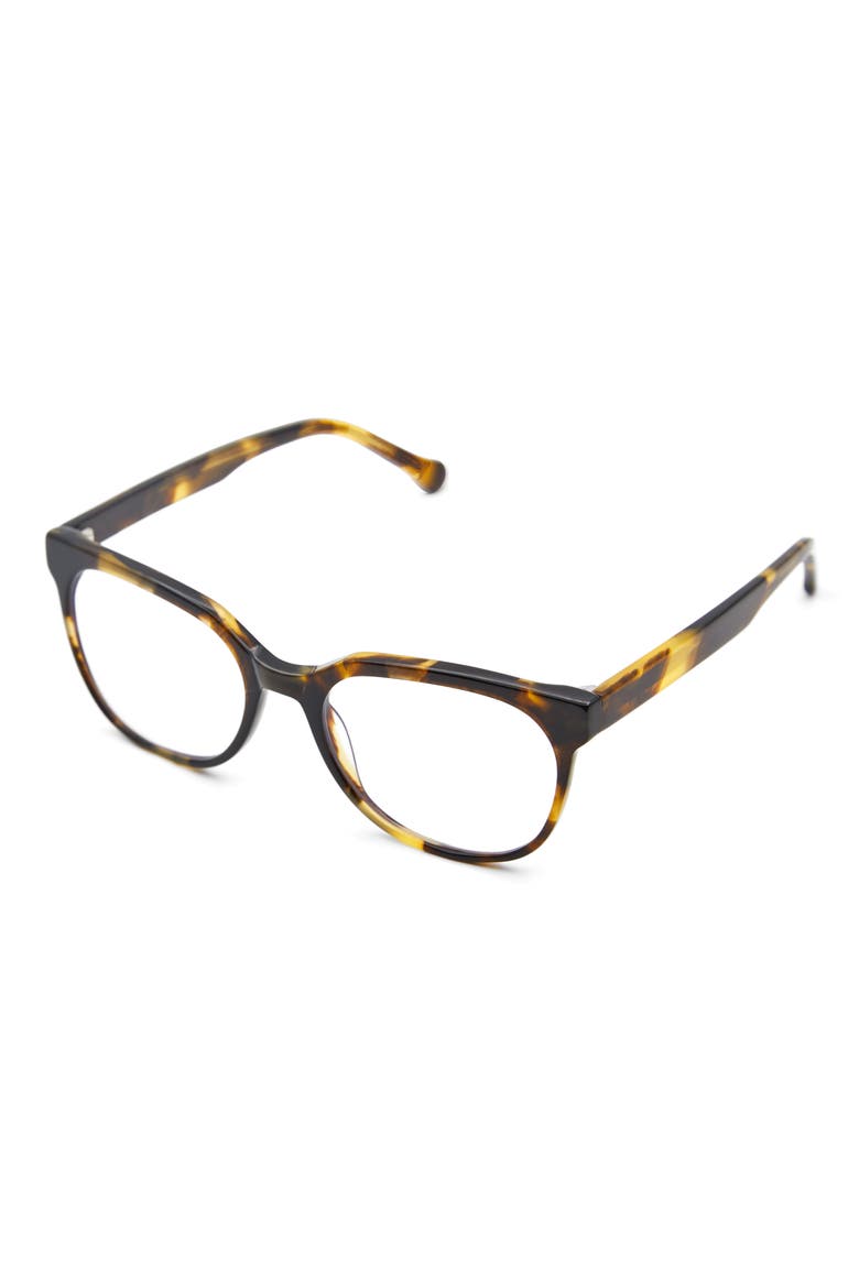 Kelvin 52mm Round Blue Light Blocking Glasses, Alternate, color, WHISKEY TORTOISE/ CLEAR