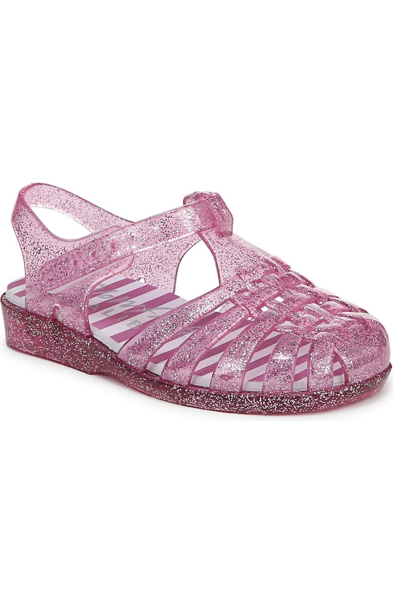 Blowfish Malibu Kids' Jellyfish T-Strap Sandal, Main, color, Pink Sparkle