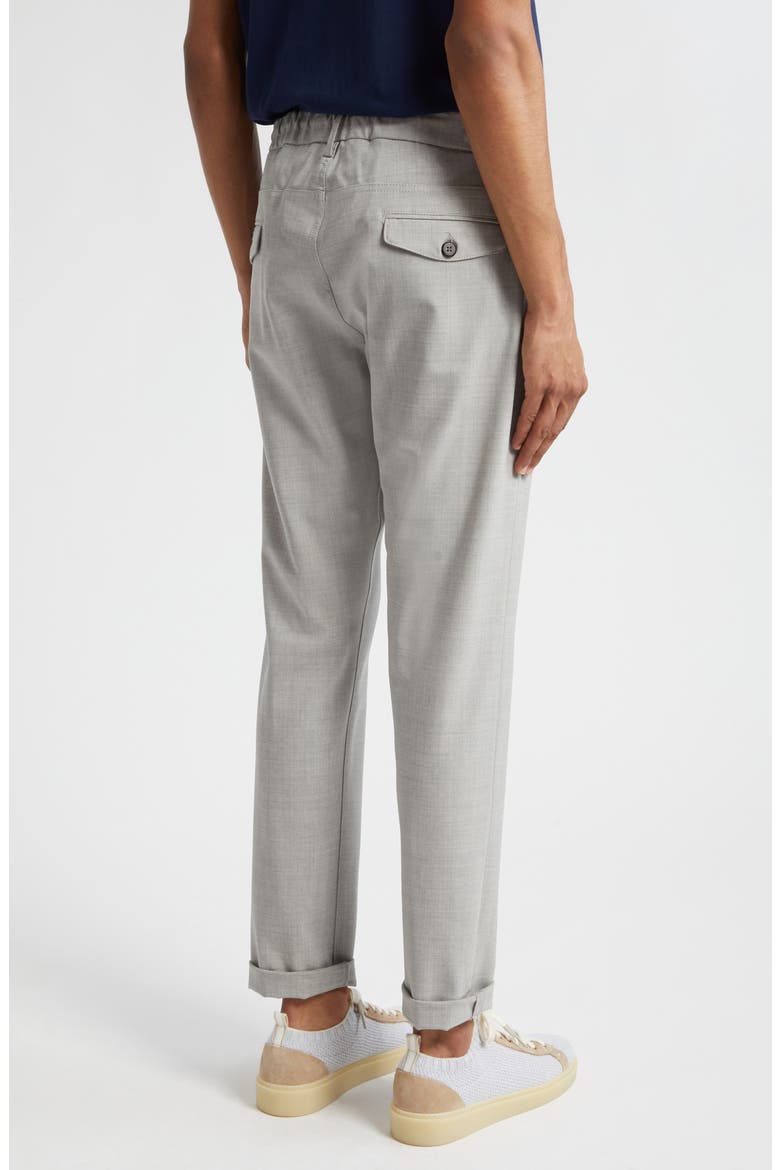 Drawstring Waist Stretch Virgin Wool Pants, Alternate, color, MEDIUM GREY