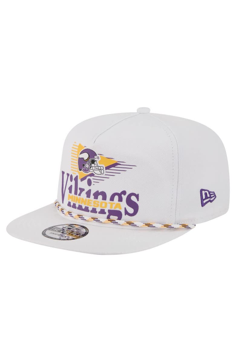 New Era Men's New Era White Minnesota Vikings Collide Golfer Snapback Hat, Main, color, 