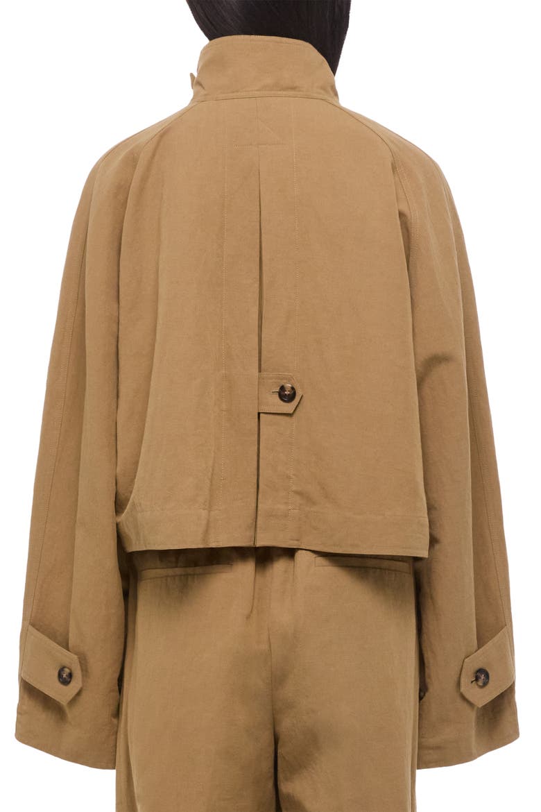 Sandwash High Collar Crop Trench Coat, Alternate, color, TRENCH