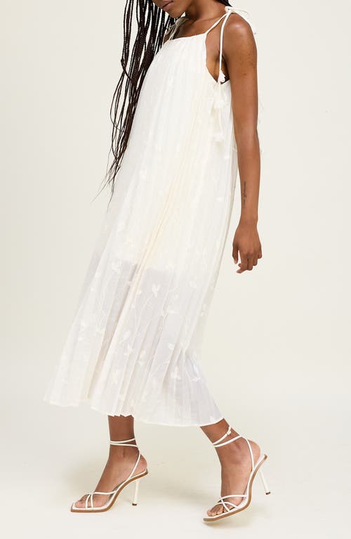 EN SAISON EN SAISON SADIE FLORAL EMBROIDERY MIDI DRESS