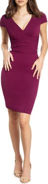 Dress the Population Dana Wrap Waist Cocktail Dress