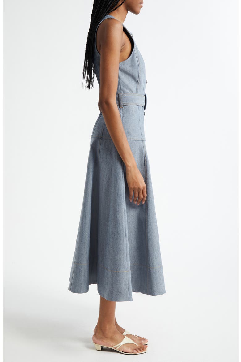 Margaret Belted Denim Dress, Alternate, color, LIGHT INDIGO