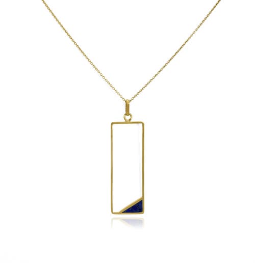 Turquoise Mountain Mazar Pendant In Gold