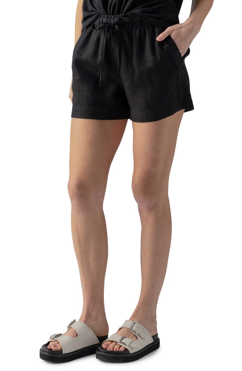 Sanctuary Always Linen Shorts, Main, color, 