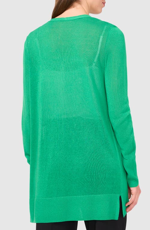 Halogen ® Side Slit Cardigan In Green
