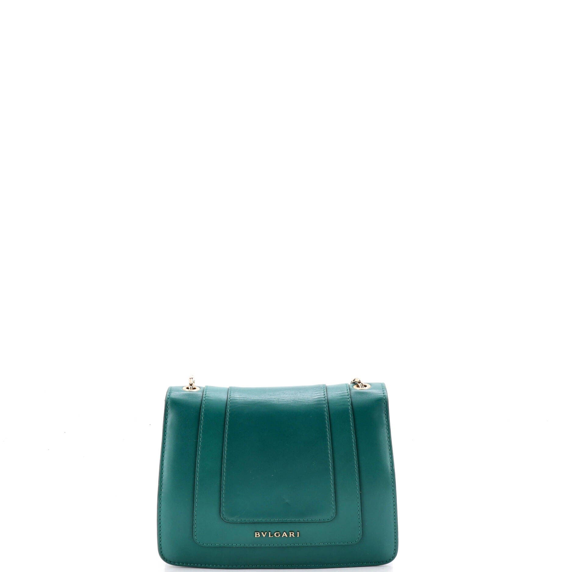 Serpenti Forever Square Shoulder Bag Leather Small, Alternate, color, Green
