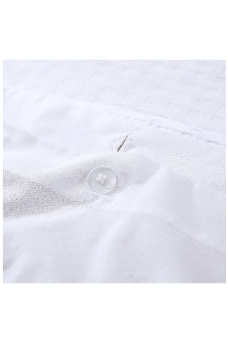 Basketweave Cotton Duvet Cover & Sham Set, Alternate, color, WHITE