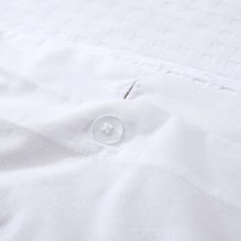 Basketweave Cotton Duvet Cover & Sham Set