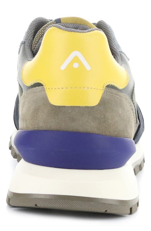 Ambitious 11539c Low Top Sneaker In Navy/khaki Suede/textile