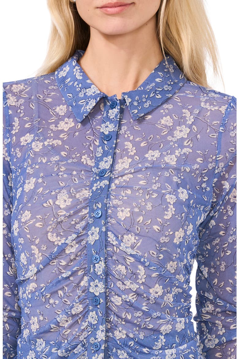 Print Mesh Button-Up Shirt, Alternate, color, SWIFT SEAS