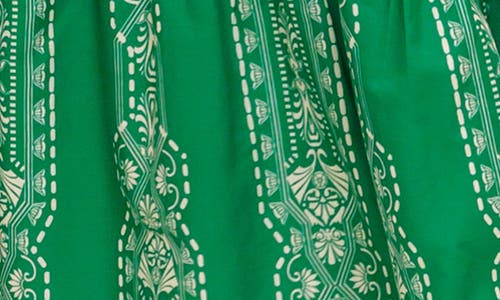 Flying Tomato Cap Sleeve Tiered Cotton Maxi Dress In Green