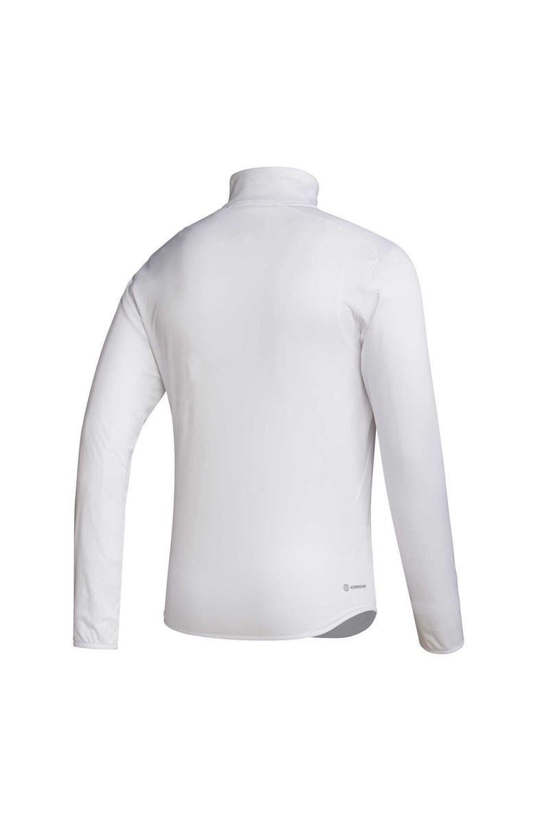 adidas Men's adidas White Rutgers Scarlet Knights 2023 Sideline AEROREADY Half-Zip Top, Alternate, color, 