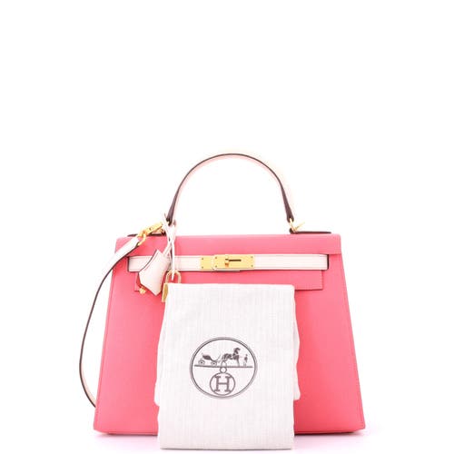 Pre-owned Hermes Hermes Kelly Handbag Bicolor Epsom With Gold Hardware 28