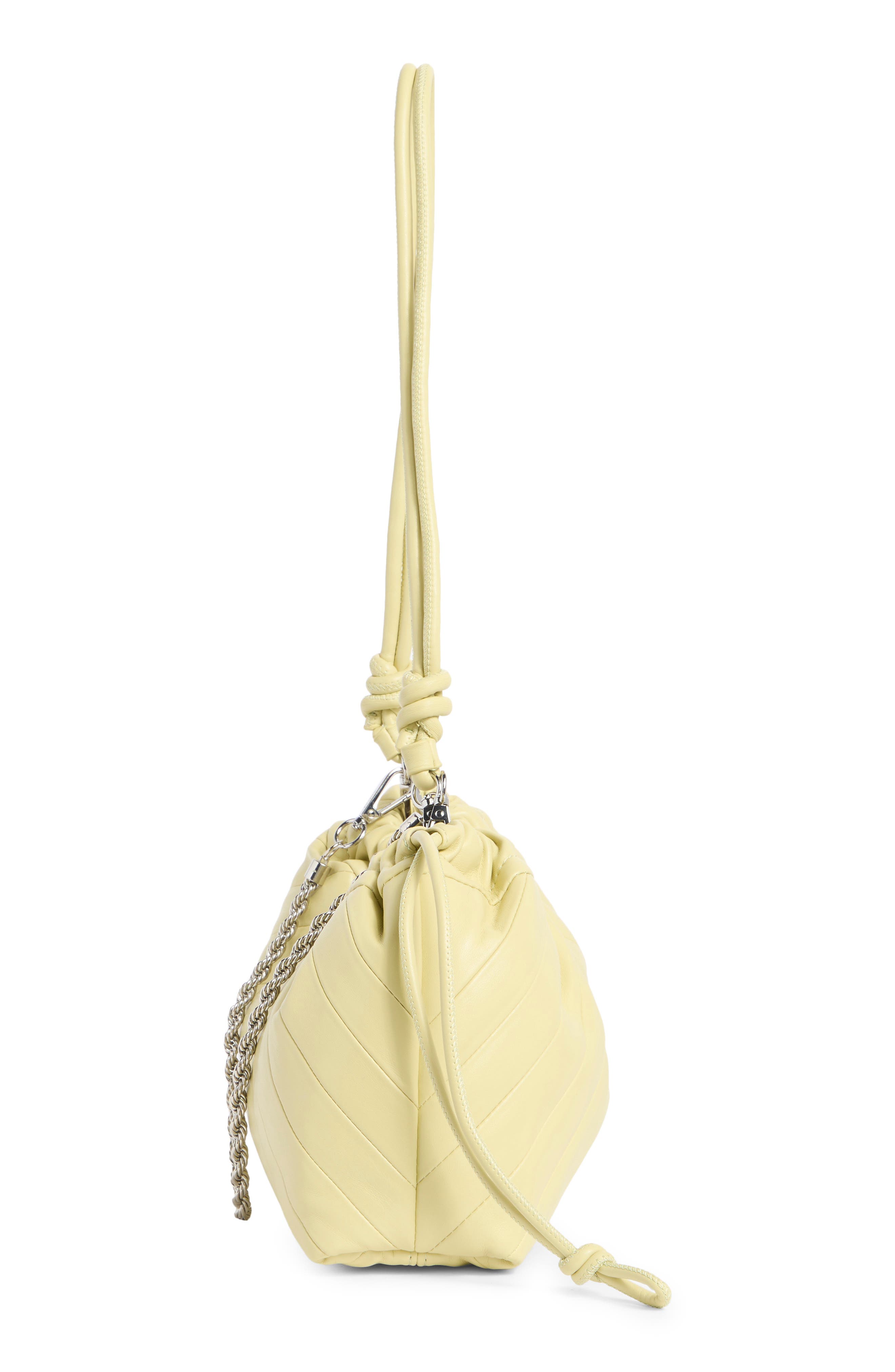 BCBG Drawstring Crossbody Bag, Alternate, color, Lemon