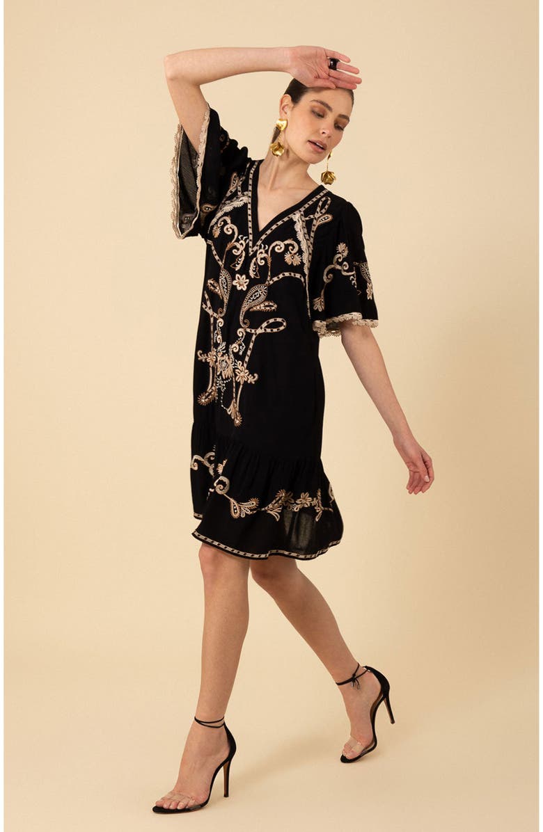 Hale Bob Lennox Embroidered Dress, Alternate, color, 