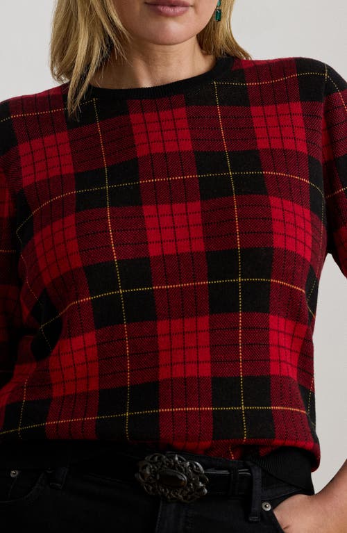 Ralph Lauren Plus Size Plaid Crew Neck Sweater In Multi