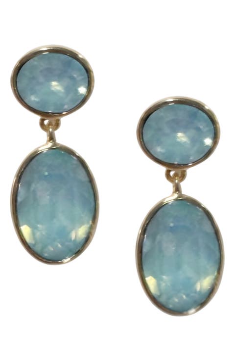 Crystal Double Drop Earrings