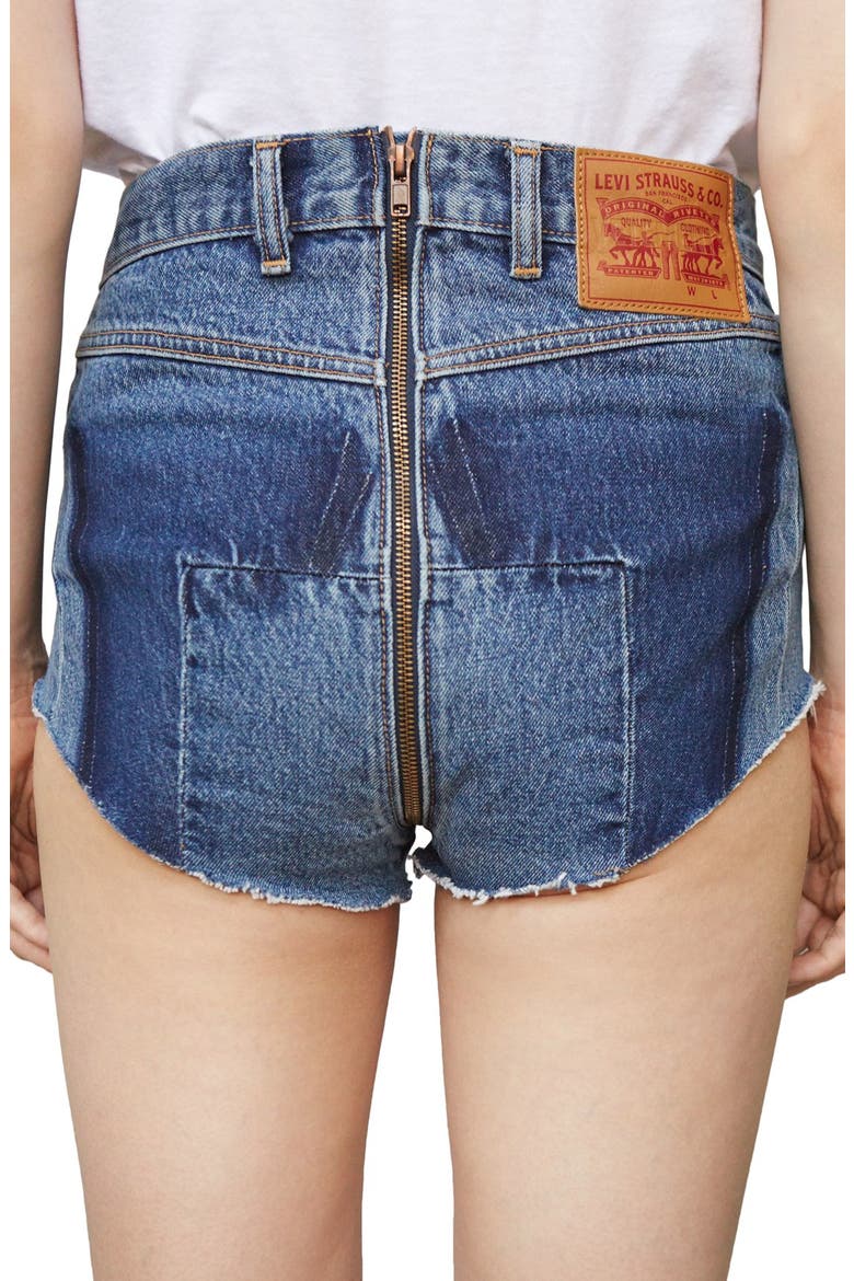 x Levi's® Denim Hot Pants, Alternate, color, BLUE