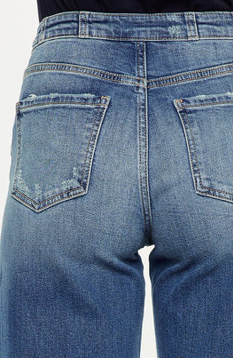 KanCan Shelly High Rise Cropped Wide Leg Jeans, Alternate, color, Medium Wash