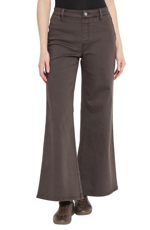 Iris Flat Front Wide Leg Jeans