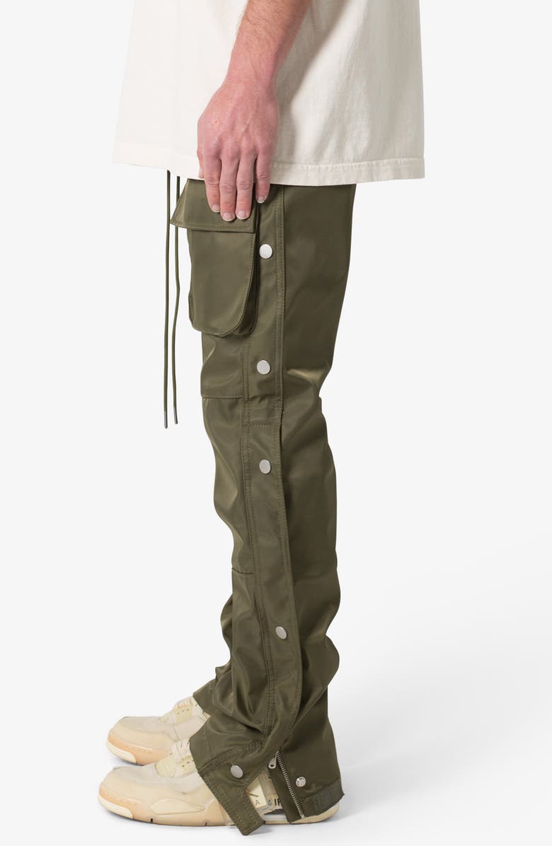 mnml Snap Front Cargo Pants, Alternate, color, Olive
