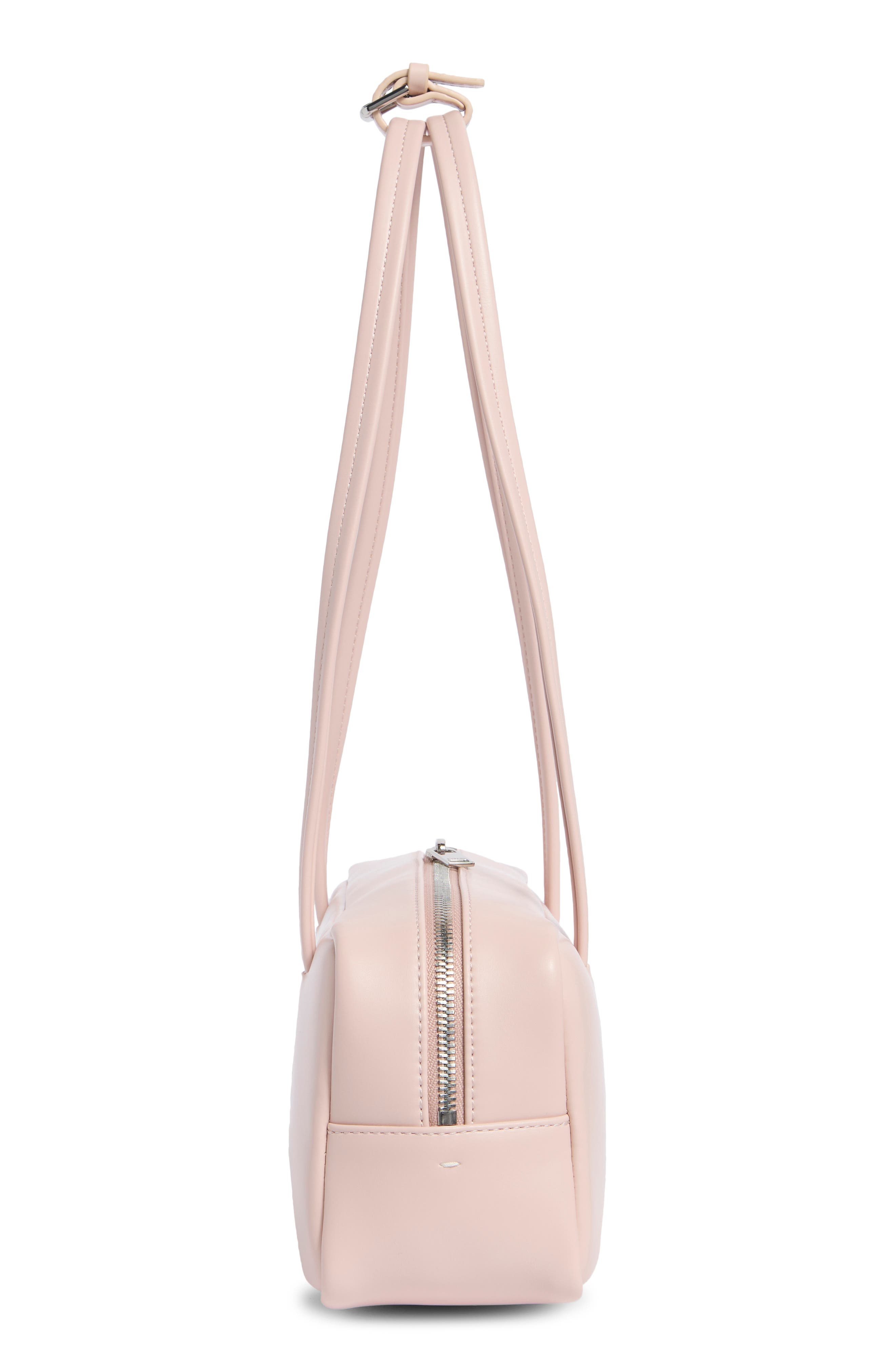Stand Oil More Faux Leather Baguette Bag, Alternate, color, Baby Pink
